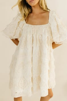 Dreamy White Dress, Cute Church Dresses, Fall Preppy Outfits, Main Character Moment, Bride Era, Dream Prom Dress, Prom 2024, Dinner Dates, Puff Sleeve Mini Dress