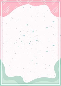 a pink and green background with a square frame in the middle that has small dots on it