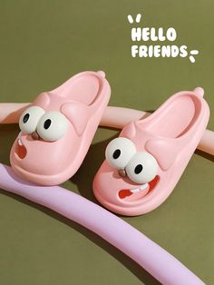 Pink Big-Eye Dog Ear Plush Slippers For Women, New Outdoor Style Thick-Soled Anti-Slip House Shoes Pink     Cartoon    Women Shoes, size features are:Bust: ,Length: ,Sleeve Length: Cute Round Toe Slippers For Leisure, Cartoon Style Non-slip Slippers With Round Toe, Non-slip Cartoon Slippers With Round Toe, Cartoon Style Non-slip Round Toe Slippers, Playful Slip-on Slippers For Spring, Playful Spring Slip-on Slippers, Playful Slip-on Synthetic Slippers, Pink Slip-on Slippers For Leisure, Cartoon Women