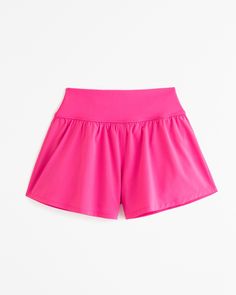 Women's YPB motionTEK Hybrid Lined Flounce Short | Women's Active | Abercrombie.com Raspberry Rose, Female Features, Workout Wardrobe, American Clothing, Active Women, Active Lifestyle, Side Pocket, American Apparel, Abercrombie Fitch