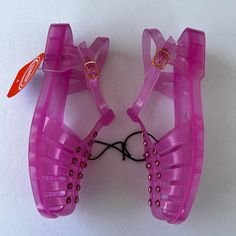 Wonder Nation Youth Girls Pink Jelly Fisherman Sandals Shoes Size 4 New With Tag Non-slip Synthetic Jelly Sandals With Round Toe, Playful Adjustable Jelly Sandals For Summer, Adjustable Playful Jelly Sandals For Summer, Cute Synthetic Jelly Sandals For Summer, Cute Closed Toe Jelly Sandals For Summer, Cute Adjustable Jelly Sandals For Spring, Playful Synthetic Jelly Sandals For Summer, Trendy Plastic Jelly Sandals For Party, Plastic Open Toe Jelly Sandals For Party