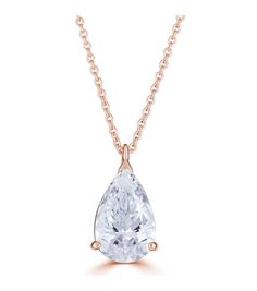 925 Rhodium Plater Sterling Silver.Hand-set Pear Cut Flawless CZ Premium Quality Grade 5A Cubic Zirconia.16-18 inches long. Adjustable Chain Pear Pendant, Bridal Engagement Rings, Diamond Simulant, Rose Gold Necklace, Gold Pendant Necklace, Pear Cut, Gold Plated Sterling Silver, Quality Jewelry, Rose Gold Plates