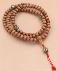 Wooden Meditation Mala with Inlay Counters, 108 Beads Felting Diy, Meditation Beads Mala, The 7 Chakras, Yoga Studios, Seven Chakra, Mala Meditation, Meditation Beads, Chakra System, 108 Mala Beads