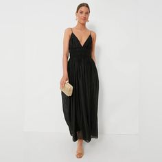 Black Sleeveless V-Neck Maxi Dress Moon River Black Sleeveless V-neck Dress For Cocktail, Black Sleeveless V-neck Cocktail Dress, Summer Evening V-neck Dress With Spaghetti Straps, Black Sleeveless V-neck Dress For Date Night, Chic Black V-neck Dress For Vacation, Chic Black Sleeveless V-neck Dress, Chic Black Maxi Length V-neck Dress, Chic Black Maxi V-neck Dress, Chic Black V-neck Maxi Dress