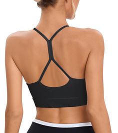 PRICES MAY VARY. Women halter sports bras: It's soft and friendly to your skin, comfortable and stretchy. Halter neck is fashion and no worry the low neck problem and you can enjoy yourself with it. Longline Y back bra for women: Designed combine sports and reasonable wearing. It is enough to cover the entire front chest. Suitable for yoga, pilates, fitness or can be used for daily. Women longline padded bra: Removable pad is easy to be adjustmented. Longline bra design for workout wearing. Race Stretch T-back Sports Bra With Built-in Bra, Strappy Activewear With Built-in Bra And Stretch, Strappy Sports Bra With Built-in Bra, Athleisure Strappy Sports Bra With Built-in Bra, T-back Sports Bra With Medium Bust Support For Yoga, T-back Sports Bra With Straps For Workout, Fitted T-back Workout Bra, Sports Crop Top With Built-in Bra And High Stretch, Stretch Training Activewear With Straps