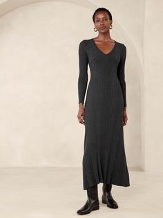 Cece Maxi Sweater Dress | Banana Republic Maxi Sweater Dress, Maxi Sweater, Sweater Maxi Dress, Maxi Knit Dress, Fashion Consultant, Banana Republic, Ribbed Knit, New Dress, Sweater Dress