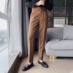 Season:Spring   Fall; Fabric:Polyester; Gender:Men's; Style:Elegant,Vintage; Elasticity:Micro-elastic; Occasion:Office,Business,Work,Daily; Fit Type:Regular Fit; Function:Comfort; Waistline:High Waist; Pattern:Plain; Design:High Rise,Straight Leg; Pants Type:Pleated Pants,Trousers; Fly Type:Button; Front page:FF; Listing Date:12/20/2022; Production mode:External procurement; Hips:; Length:; Waist: Gurka Pants Men, Men's Business Suits, Men's Dress Pants, Dress Pant Suit, Formal Pants, Suit Pant, Fashion Business Casual, Wedding Outdoor, Mens Dress Pants