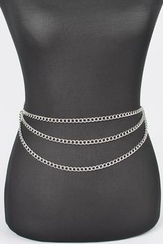 Transform your outfits with our Layer Me Plus Size Belt in Silver. This multi layer chain belt features a fashionable buckle and is made of durable iron material. Elevate your style and make a statement with this must-have accessory. Approx Width 1.25" Length 57" *Please note, color may differ slightly depending on your device and color codes/filters used. Plus Size Belt, Silver Chain Belt, Layer Chain, Plus Size Belts, Layered Chain, Layered Chains, Iconic Logo, Iron Material, Novelty Socks