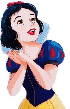 an image of snow white from the animated film snow white with her arms crossed and eyes closed