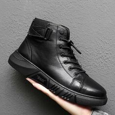 Find ideas๏ฟฝand inspiration for Men's Ankle Boots Faux Leather Round Toe High Top Lace Up Casual Shoes, Mens Boots Men Leather Boots, Casual Leather Boots, Mens Casual Leather Shoes, Winter Leather Boots, Mens Ankle Boots, Ankle Boots Men, Mens Winter Boots, Casual Leather Shoes, Oxford Shoes Men