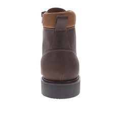 These Dockers boots are a foundational piece to your wardrobe, as they bring rugged casual style to any outfit you have planned, while also providing you with long-lasting, next-level comfort. Go ahead — add these boots to jeans, slacks, or anything in between as the lugged, rubber outsole with applied welt; synthetic leather and suede uppers, and detailed stitching are sure to complement any look. Inside these men’s shoes, you’ll find a microfiber counter lining to add comfort, a sock cover to Rugged Martin Boots With Goodyear Welt And Round Toe, Rugged Lace-up Cap Toe Boots With Reinforced Toe, Casual Martin Boots With Reinforced Snip Toe, Rugged High-top Martin Boots With Goodyear Welt, Outdoor Work Boots With Rubber Toe Cap, Leather Ankle-high Boots With Rubber Toe Cap, Ankle-high Leather Boots With Rubber Toe Cap, Goodyear Welt Construction Cap Toe Work Boots, Outdoor Work Boots With Goodyear Welt And Cap Toe