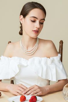 This sumptuous piece of jewelry features a retro-elegant yet slightly modern style that complements the lavish garments, reminiscent of the roaring 1920s. Features: Lustrous imitation pearls Three strand design 16.9 inch / 43cm, 18.1 inch / 46cm, 19.7 inch / 50cm long 6mm, 8mm, 10mm pearls 1920 Accessories, Roaring 20s Jewelry, 20s Jewelry, 1920s Necklace, Roaring 1920s, Multi Strand Pearl Necklace, 1920s Jewelry, Dainty Style, Pearl Necklace Vintage