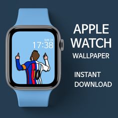 an apple watch with the image of a man holding his hand up in front of him