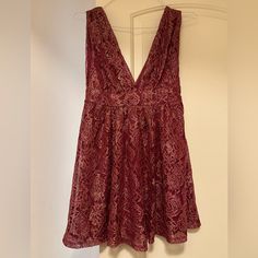 Beautiful Mini Dress. Burgundy A-line Dress For Date Night, Red V-neck Mini Dress For Dress Down Occasions, Casual Red V-neck Mini Dress, Green Hoco Dress, Burgundy V-neck Mini Dress For Cocktail, Cheer Dress, Casual Burgundy V-neck Mini Dress, Red Bohemian V-neck Mini Dress, Patterned V-neck Mini Dress With Boho Print