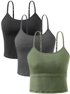 PRICES MAY VARY. ★COMFORTABLE FABRIC: This crop tank tops for women is mainly made of 95% cotton, 5% spandex, with good elasticity and breathability. The camisole with shelf bra to keep you comfortable during exercise or everyday wear. ★DESIGN FEATURES:Orrpally cotton crop tank tops is designed with adjustable spaghetti straps, the camisole has built in shelf bra that provides light support and makes it easier for you to wear. The basic camisole tank tops are designed with classic round neckline Cotton Tops With Built-in Bra And Medium Support, Seamless Cami Top, Seamless Cami Top For Workout, Cotton Workout Camisole With Built-in Bra, Seamless Medium Support Camisole, Cotton Workout Camisole, Cotton Camisole Workout Tops, Cotton Stretch Sports Bra With Adjustable Straps, Medium Support Sleeveless Cotton Sports Bra