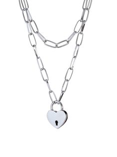 PRICES MAY VARY. VINTAGE HEART LOCK NECKLACE: This is a perfect gift for any occasion. This is a very popular chain style. MATERIALS: Meticulously crafted from high-quality stainless steel. SIZE AND LENGTH: Pendant measures about 0.59 x 0.78 inches (1.5 x 2 cm), includes 23.62" (60cm) wheat chain and lobster claw clasp. PERFECT JEWELRY GIFT: Unique gifts, during special occasions such as birthday, Valentine's day, Christmas, engagement and anniversary festivals, it is no better to make it a perf Punk Style Heart Pendant Necklace With Chain, Punk Style Necklace For Valentine's Day, Punk Style Chunky Chain Necklace As Gift, Punk Chunky Chain Necklace, Punk Style Chunky Chain Necklace For Gifts, Punk Style Chunky Chain Necklace, Lock Chain Necklace, Heart Lock Necklace, Necklace Lock