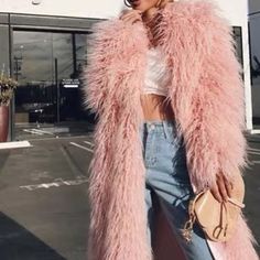 Size S Limited Stock Luxury Pink Puffer Jacket For Fall, Luxury Pink Outerwear With Detachable Hood, Luxury Pink Puffer Jacket For Spring, Cheap Cozy Pink Outerwear, Pink Faux Fur Cropped Jacket, Pale Pink Fur Coat, Pink Sheep Coat, Hot Pink Fluffy Coat, Pink Fur Clothes