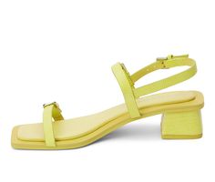 Textured Vegan Synthetic Faux Leather upper, Slingback strap with adjustable buckle closure, Ankle strap with adjustable buckle closure, Toe vamp strap with adjustable buckle closure,1.75\ wrapped inset block heel, Open square toe, Lightly padded footbed, Man made outsole | Women's Coconuts by Matisse Maya Dress Sandals in Lime Lizard Size 7 Adjustable Strappy Slingback Sandals With Heel Strap, Chic Strapped Sandals For Summer, Trendy T-strap Sandals With Adjustable Strap, Summer Synthetic Slingback Sandals With Adjustable Strap, Spring Synthetic Slingback Sandals With Buckle Closure, Spring Strappy Sandals With Adjustable Strap, Synthetic Slingback Sandals With Buckle For Spring, Spring Double Strap Adjustable Sandals, Adjustable Heel Strap Slingback Sandals For Summer