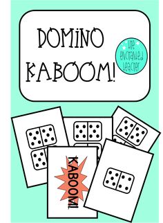 Domino 1-30 KABOOM! Subitzing Game Subitizing Kindergarten, Subitizing Games, Domino Math, Indoor Recess, Domino Games, Fast Finishers, Math Intervention, Pre Kindergarten, Math Review