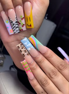 Nail Inspo Long, Acrylic Nails French, Art Nail Designs, 2022 Nails, Nails Y2k, Trending Nails