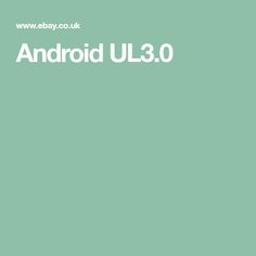 the text reads android u3 0 is in white on a green background with an image of