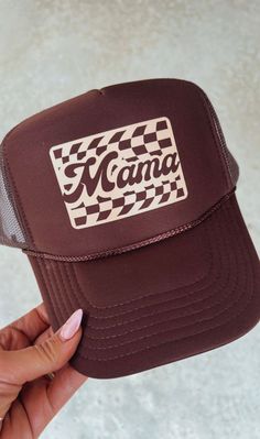 MAMA HAT  for all the cool moms T Shirt Press, Mama Hat, Trucker Humor, Country Hats, Custom Trucker Hats, Mom Hats, Color Me Beautiful, Simi Valley, Fall Fashion Outfits