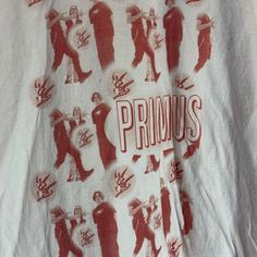 Band: primus Size:  19" pit to pit  &      25" collar to bottom  Colors: white  Condition: excellent  Date : 7/31/24 **all of our shirts are PRE-OWNED and may contain normal wear, fading, stains or imperfections, holes, tears, loose or missing threads. We will do our best to point out significant issues. Thank you for looking!! #tshirt #fashion #clothing #streetwear #shirt Clothing Streetwear, Streetwear Tshirt, Mens T Shirts, Large White, Mens T, Im Not Perfect, Display Homes, T-shirt, Paper Party Supplies