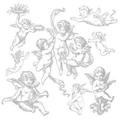 an image of angels and cherubs