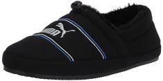 PRICES MAY VARY. Jersey upper Toggle pull cord closure Embroidered Puma Cat Logo Slip-reistant rubber outsole Feel at home anywhere in the new Tuff Mocc Jersey slipper from Puma. The jersey upper fits snug against your foot with its toggle closure and captures Puma's full DNA with a bold embroidered Puma Cat Logo. Get cozy in the soft fur lining and take these slippers to the streets thanks to the slip-resistant full rubber outsole and hard bottom. Mens Moccasin Slippers, Puma Cat, Moccasins Slippers, Cat Logo, Puma Mens, Getting Cozy, Slide Slipper, The Streets, Shoe Brands