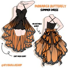 the monarch butterfly dress is designed to look like a woman