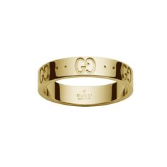 This ring features an iconic Gucci design with the House's GG monogram engraved all the way around the band. Crafted in 18k yellow gold, this ring is approximately 4mm in width. Made in Italy. This ring is a size 6.75. Gucci Style #: YBC073230001014 Band Symbols, Gifts For Graduates, Elegant Jewellery, Guccio Gucci, Gucci Jewelry, Golden Ring, Icon Collection, Gold Band Ring, Cartier Love Bracelet