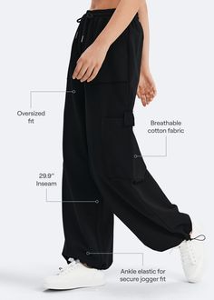 Embrace roomy wide legs and a stretchy fit for ultimate comfort, paired with a flattering high waist for added style. Whether it's grocery runs, lazy Sundays, or a casual hangout, these joggers have you covered in relaxed elegance. Baggy Wide-leg Leisure Bottoms, Fall Athleisure Cargo Style Pants, Comfortable Drawstring Pants, Sporty Straight Cargo Pants, Sporty Cargo Pants With Loosely Fitted Hips, Sporty Cargo Pants With Loose Fit, Wide Leg Cargo Pants For Elevated Casual Occasions, Cargo Style Pants For Loungewear, Trendy Cargo Pants For Elevated Casual Occasions