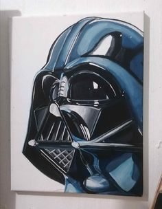 a darth vader painting on the wall