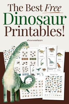 the best free dinosaur printables for kids to use on their books and crafts