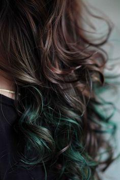 Women With Green Hair, Brown And Green Hair, Brown Pixie Cut, Styles Short Hair, Chocolate Brown Hair Color, Brown Curls, Connection To Nature, At Home Hair Color, Chocolate Brown Hair