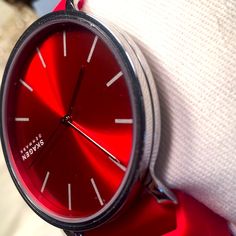 Introducing Yet Another Superb Men’s Wrist Watch That Is By Skagen. In A Gorgeous Deep Red Dial Along W/The Dial Incorporates A Blue Silicone Strap This Is The Perfect Combination Of Fashion & Functionality For Today's Men Clasp:Buckle Analog-Quartz Nib *Box Might Have Some Handling Marks We Describe The Items With . 100% .We In 1 To 2 Days Thank You For Shopping With Us The Luxury You Deserve Red Analog Watch Accessories As Gift, Classic Red Chronograph Watch, Classic Red Analog Watch, Red Analog Watch For Business, Classic Red Watch As A Gift, Red Watch Accessories With Subdials As A Gift, Classic Red Watch As Gift, Classic Red Watch Accessories As Gift, Classic Red Watch Accessories For Gift