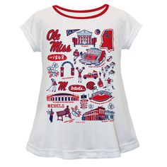 Let your girl look modern and stylish in her new Vive La Fete Impressions hand sketched artwork girls’ classic loose bottom blouse. Let her play, go to the game, and cheer loudly and proudly with her Mississippi Rebels gear.Make sure your little sports fan is comfortable and cute for those long game days with this beautiful, soft, super comfy short sleeve scoop neck swing style tunic by Vive La Fete.This Fun, and Game Day Wear Girls’ Top features officially licensed Mississippi Rebels colors and graphics; perfect to cheer for your favorite team.This timeless design blouse will let your girl radiate school spirit every day in a top-quality long-lasting outfit made with sublimated moisture wicking soft knit fabric that holds its colors forever. Performance fabric that is comfy, strong and br Ole Miss Rebels, Design Blouse, Girls Top, Ole Miss, Hand Sketch, Comfy Shorts, Performance Fabric, School Spirit, Sports Fan