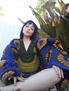 Handmade Crochet sunflower GAIA Cardigan. ALL colors available. Message for color. Fitted Green Crochet Top For Fall, Bohemian Crochet V-neck Sweater, Handmade Crochet Top For Fall, Green Crochet Bohemian Cardigan, Green Bohemian Crochet Cardigan, Fall Multicolor Hand Knitted Crochet Top, Fitted Multicolor Crochet Top For Fall, Fall Multicolor Fitted Crochet Top, Green Long Sleeve Crochet Top For Fall