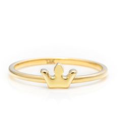 14k Solid Gold Dainty Crown Ring, Real Gold Premium Crown Ring For Her, Handmade Fine Jewelry By Selanica. 💙 The ring material is 14k solid gold, should not be confused with gold plating or filling. It will never tarnish or fade over time. We're offering the finest quality in solid gold jewelry. 💙 Our jewelry is handcrafted with love and great care at San Francisco Bay! All of our items are 14k stamped for authenticity. You will receive them exactly as pictured. Band Width: 1.8 mm.  Crown: 7.3 x 5.2 mm. 💙 Quick shipping - Your order will be handcrafted and shipped in a few days. 🎁 They are delivered in a nice jewelry box, ready to be presented as a precious gift. 💙 We also design and make custom orders. We work with diamonds and all types of gemstones. Please don't forget to add us to Dainty Ruby Ring, Crown Engagement Ring, Crown Ring Princess, Delicate Gold Ring, Queen Rings, Tiara Ring, Gold Tiara, Nice Jewelry, Precious Gift