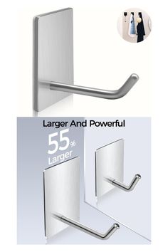 an image of a pair of stainless steel towel racks with the number 55 on each side