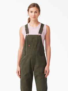 Dickies FB206 Relaxed Fit Bib Overalls Green Front View Dickies Overalls Outfit, Green Overalls Outfits, Dickies Overalls, Overalls Outfits, Green Overalls, Work Overalls, Overalls For Women, Style Overalls, Dickies Workwear