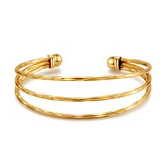 PRICES MAY VARY. Adjustable Gold Bangle: Gold open cuff bracelet features a three layers thin wires and open cuff design, you can adjust the opening according to your needs. Cuff Bangle Size: Gold cuff bracelet inner diameter: 2.33in; Net Weight: 17.8g. The gold-plated wire cuff bracelet is easy to put on and suitable for most of the wrist. Comfortable to Wear: Our wire cuff bracelet is made of 18K gold-plated brass, hypoallergenic. The irregular gold cuff bangle bracelet is light and durable, n Open Bangle Bracelet, Wire Cuff, Cuff Design, Bangle Gold, Open Cuff Bracelet, Wholesale Gifts, Open Bangle, Cuff Bangle Bracelet, Gold Bracelet Cuff