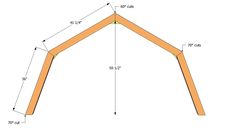 an image of a wooden frame with measurements for the top and bottom half of it