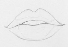 a pencil drawing of a woman's lips