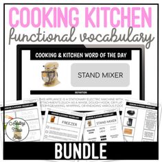 cooking kitchen functional word of the day bundle