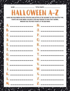 a printable halloween activity for kids to practice their handwriting and spelling with the letter's