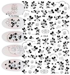 Sticker Minnie Mouse Wall Decals, Disney Nail Decals, Pink Leopard Nails, Mickey Mouse Wall Decals, Mickey Mouse Nail Art, Leopard Nail Art, Mickey Mouse Nails, Minnie Mouse Nails, Diy Nails Stickers