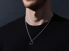 Crafted from the finest 14-karat gold, this necklace showcases the perfect balance of luxury and resilience. The gold rope chain, known for its durability and intricate design, sets the stage for a remarkable piece of men's jewelry. • Material: 14k Solid Gold • Color Options: Yellow Gold • Chain Style: Rope Chain • Chain Width: 2.50 mm • Available Lengths: 14", 15", 16", 17", 18", 19", 20", 21", 22", 23", 24" • Pendant Width: 17.00 mm For custom lengths, feel free to contact us. We can make this Fine Jewelry Square Pendant Necklace With Polished Finish, Elegant Necklace With Polished Rectangular Pendant, Elegant Necklace With Rectangular Pendant And Polished Finish, Square Pendant Necklace In Fine Jewelry Style, Elegant Rectangular Pendant Necklace With Polished Finish, Elegant Polished Rectangular Pendant Necklace, Formal White Gold Pendant Chain Necklace, Fine Jewelry White Gold Rectangular Pendant Necklace, Elegant Snake Chain Necklace With Polished Finish