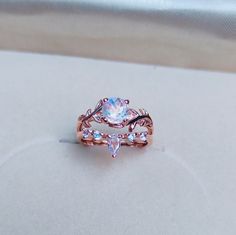 a close up of a ring on a table