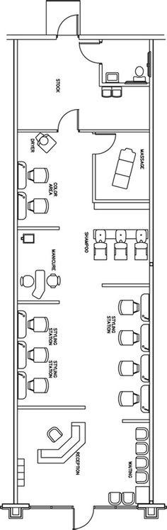 the floor plan for an office building